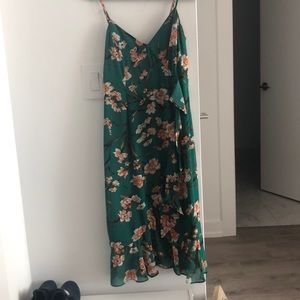 Green floral dress